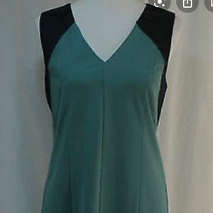 DKNY  V-Neck Dress In Sea Pine/Black/ Sz 10